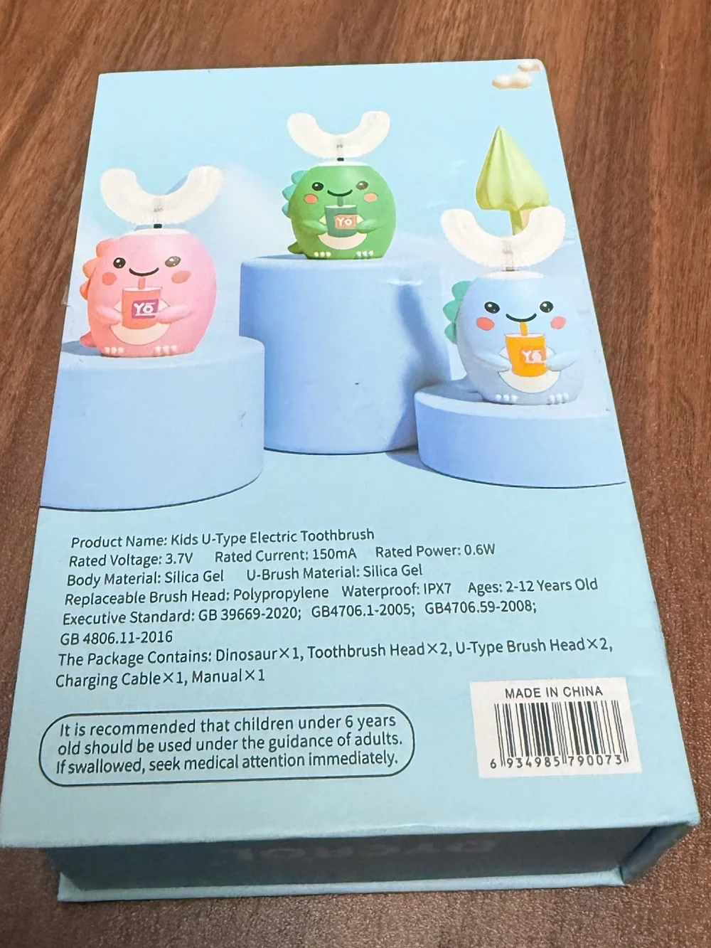 DyCrol Kids Sonic U-Shaped Toothbrush – Blue